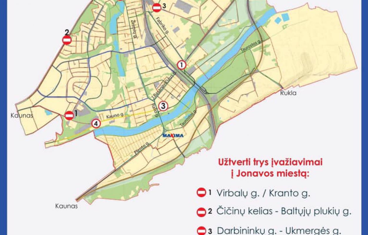 Informacija dėl eismo ribojimo